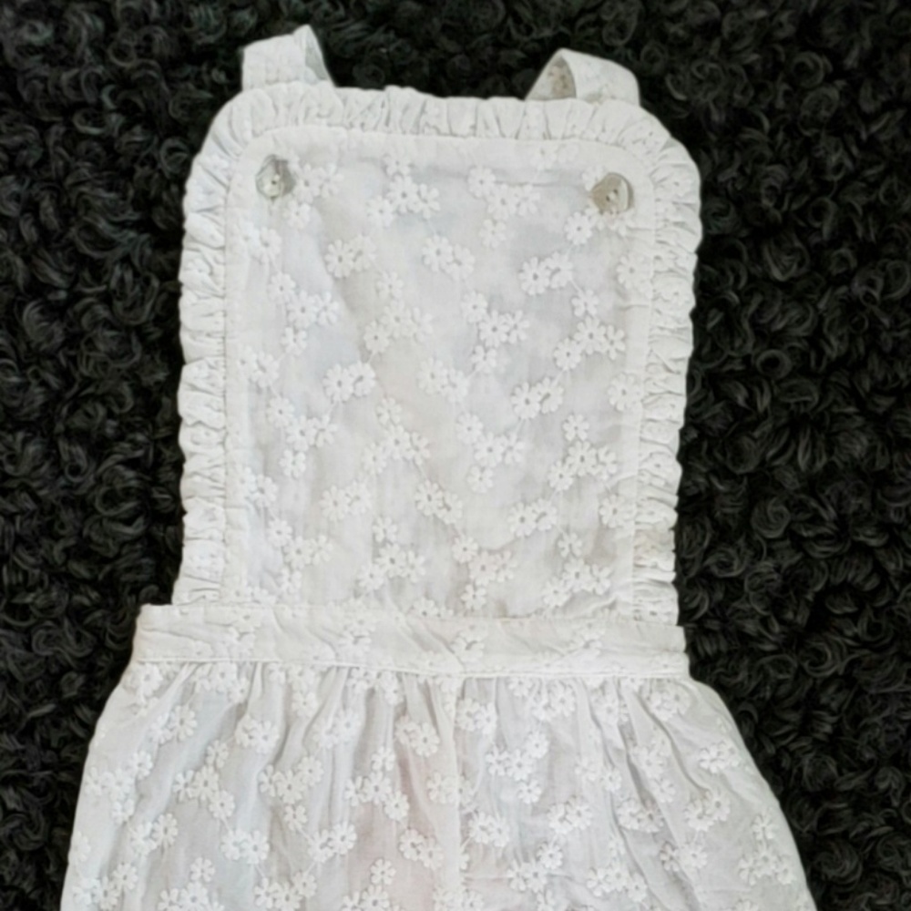 White Broiderie Anglaise Playsuit